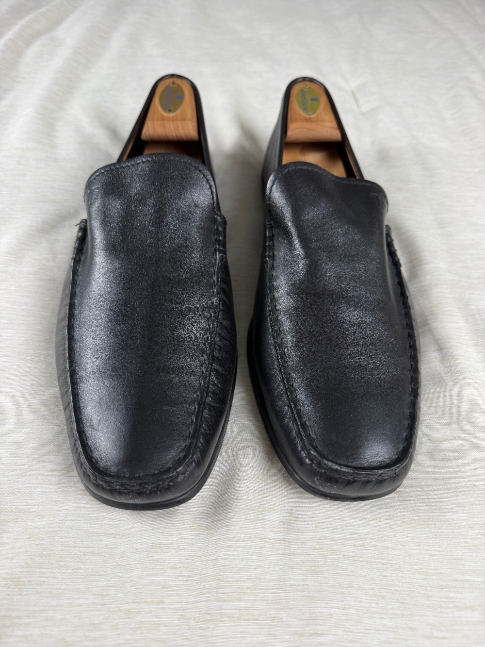 TOD’S Black Leather Driving Loafers | Made in Italy | Men’s 10.5 | Luxury Moccas